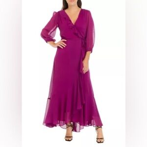 Maison Tara Purple Wrap Dress size XL
